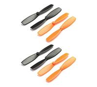 Walkera Mr.stecker Modellbau® - Juego de 2 hélices originales para dron Copter Carrera RC Video One Ladybird Hubsan Quadcopter 55 mm Negro Naranja