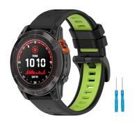 WalkerFit Correa de reloj de silicona de dos tonos de 22 mm de liberación rápida para Garmin Fenix8/7/7Pro/EPIX Gen2 47/51 mm, Instinct 2 45/50 mm, para correas de reloj inteligente Approach S62,