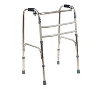 Walkers Aid Stick Walker Andador plegable para discapacitados Andador de aluminio para ancianos Andador de cuatro patas Andador plegable de cuatro patas para personas mayores Acero inoxidable Doble c