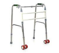 Walkers Aid Stick Walker Andador plegable para discapacitados Andador de aluminio para ancianos Andador de cuatro patas Andador plegable de cuatro patas para personas mayores Acero inoxidable Doble c