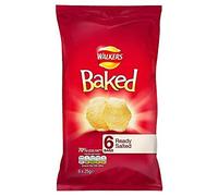 Walkers Al Horno Listo Patatas Fritas Con Sal 25g X 6 Por Paquete (Paquete de 2)