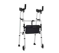Walkers - Andador plegable para personas mayores, ajustable, con ruedas equipadas con almohadilla de reposabrazos, fiable