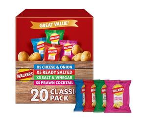 Walkers Classic Variety Multipack Caja de patatas fritas 20x25g