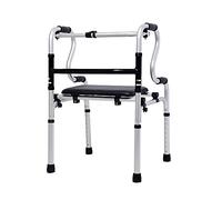 Walkers for seniors Walking Frame, Folding Walker Lightweight Portable Walking Mobility Aids for Elderly Disabled Adjustable Height with Shower Rollator with 2 Wheels rollator walker, Durable Mobility