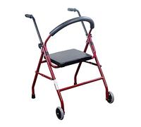 Walkers for Seniors Walking Frames with Wheels with 2 Wheels, Padded Seat Folding Walking Frame Walkers for Adults and Seniors rollator Walker, Durable Mobility Aid VBTJWRFE