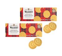 Walkers | Galletas Redondas De Masa Quebrada Escocesas Mantequilla y Sal | Galletas Inglesas Sabor Mantequilla Salada - 2 Caja