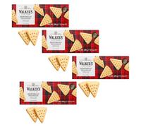 Walkers | Galletas Triangulares Escocesas | Galletas De Masa Quebrada Mantequilla Sal - 4 Caja | Galletas tradicionales inglesas de mantequilla pura