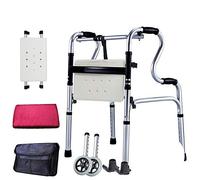 Walkers - Marcos de caminar con ruedas, plegables y ajustables, equipados con almohadilla para reposabrazos, para adultos mayores (2) (2) (2) confiables