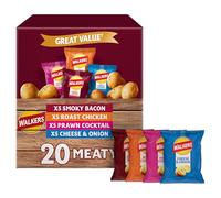 Walkers Paquete múltiple de patatas fritas Meaty Variety, 20 x 25 g