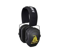 Walker's Razor - Orejeras de perfil bajo, protección auditiva para disparos - GWP-RSMPAS-BK-DTOM, American Don't Tread On Me, Negro, Negro