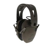 Walker's Razor Tacti-Grip Orejeras - Mega Flat Dark Earth, banda antideslizante de silicona de alto rendimiento, claridad de sonido natural, rango dinámico completo 23NRR