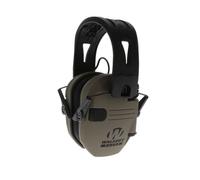 Walker's Razor Tacti-Grip - Orejeras planas de tierra oscura, de silicona de alto rendimiento, banda de pelo sin deslizamiento, claridad de sonido natural, rango dinámico completo 23 NRR, fde