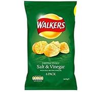 Walkers Sal Y Vinagre Patatas A La Inglesa 25g X 6 Por Paquete (Paquete de 2)