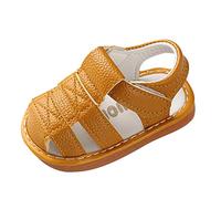 Walkers Shoes Roman Shoes First Baby Sandals Girls Boys Sole Soft Baby Shoes Size 9 Kids Shoes Girls, Amarillo, 3-6 meses