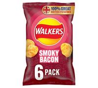 Walkers Smoky Bacon Crisps, Pack de 6