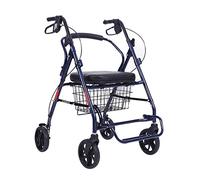 Walkers Walker Walker - Carro plegable de cuatro ruedas para personas mayores, carrito de compras (azul 68 x 52 x 90) (azul 68 x 52 x 90) (azul 68 x 52 x 90)