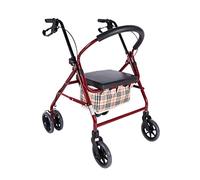 Walkers Walkers Walkers Walker con asiento y ruedas para personas mayores, andador plegable, carrito de compras para ancianos (rojo 79 x 62 x 82) (rojo 79 x 62 x 82) (rojo 79 x 62 x 82) poderosamente
