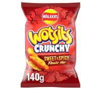 Walkers Wotsits - Bocadillos crujientes dulces y picantes para compartir, 140 g