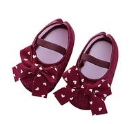 Walkers - Zapatos para niños pequeños, zapatos de princesa, suaves, para niñas, bebés, bebés, 2T, zapatos iluminados, Red, 19 EU