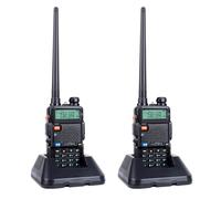 Walkie Talkie 128 Canales con LCD, 144-146/430-440 MHz UHF/VHF, Batería Recargable 1800mAh, VOX, CTCSS/DCS, Alcance de 5 a 8 Km, Incluye Auriculares - Profesional