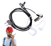 Walkie Talkie - Auriculares de radio con auriculares de 2 vías, tubo acústico encubierto, accesorios de seguridad de mano para una comunicación clara