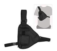 Walkie Talkie - Bolsa para radio de dos vías, soporte suave para radio, chaleco portátil con correa ajustable, color negro