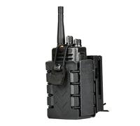 Walkie Talkie Case, Compact Interphone Carrier Sheath, PA66 Nylon Material, Secure Radio Holder Pouch with Reinforced Belt Clip for Law Enforcement, Security and Firefighters, 3.62x2.28x1.57 Inches