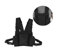 Walkie-Talkie Chest Bag, Bolsa Frontal de Nylon, Arnés de Pecho Bolsa Universal Ajustable con de Correa de Ajuste de Tres Anillos para el Rescate, la policía