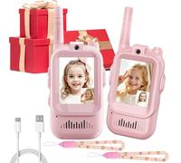 Walkie Talkie de Video para Niños | Intercomunicadores Interactivos Recargables De 2 Piezas,Radios De Mano Walkie Talkies con Video - para Niños de 3 a 12 Años en Actividades, y