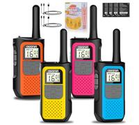 Walkie Talkie Niños Adultos Recargable con Batería, Largo Alcance, 4 Piezas
