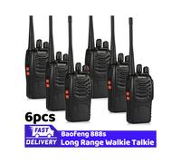 Walkie-talkie original BF-888S de 5 km de largo alcance, radio bidireccional, canal 16, autopropulsado
