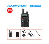 Walkie-talkie UV5R original (8 W), banda dual, 136-174 MHz, 400-520 MHz, portátil, radio bidireccional