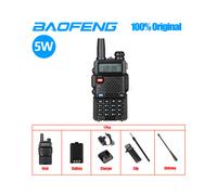 Walkie-talkie UV5R original de doble banda (5 W), 136-174 MHz, 400-520 MHz, portátil, radio bidireccional