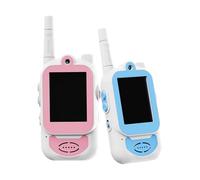 Walkie Talkies con Vídeo para Niños - Paquete De 2 Walkie Talkies Recargables | WalkieTalkies con Pantalla Y Cambiador Voz | Intercomunicador Largo Alcance De 2 Piezas | Videoportero Recargable