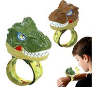 Walkie Talkies de dinosaurios para niños (paquete de 2), juguetes de T-Rex para edades de 3 a 8 años, correa ajustable, largo alcance, para acampar