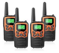Walkie Talkies de largo alcance, paquete de 4 para adultos, radios bidireccionales, 22 canales, alcance de hasta 8 km.