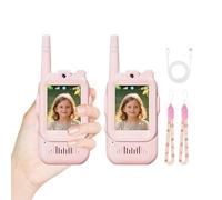 Walkie Talkies De Video para Niños - Radios Juguete con Pantalla Y Efectos De Voz | Efectos De Voz para Walkie Talkies Infantiles | para Niños Niñas Juegos Familiares Acampada Navidad