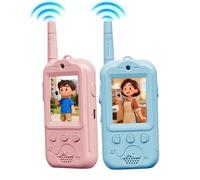 Walkie Talkies Infantiles con Cámara De Video,Herramienta Interactiva Inalámbrica en Tiempo Real,Comunicadores Infantiles | para Amigos Niños Cumpleaños Pascua Navidad Hogar Interior Viaje Camping