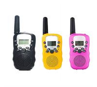 Walkie Talkies infantiles, paquete de 3, recargables, colores brillantes