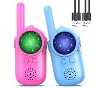 Walkie Talkies Inspireyes para niños, Juguetes para Bebés, Paquete de 2 Regalos de Cumpleaños para Niños de 3 a 8 Años, Juegos de Interior y Exterior