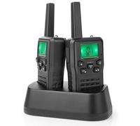 Walkie Talkies Intercomunicadores VOX de 10 km (8 canales) con base de carga - NEDIS