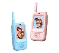 Walkie Talkies para Niños | 2 Radios Walkie con Pantalla HD Y 4 Cambiadores De Voz - Radio Juguete Largo Alcance para Niños | para Aire Libre Camping Senderismo En Interiores