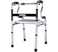 Walking Aid Andador plegable de lujo - Andador compacto para personas mayores - Andador de altura ajustable - para ayuda de transporte de movilidad - Ideal para personas mayores discapacitadas