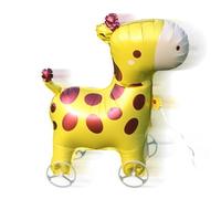 Walking Animal Foil Balloons | Aluminum Film 4D Standing With Wheels | Standing Pet Balloons | For Festival Celebrations Photography Party Classroom Park Outdoor Daycare