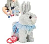 Walking Bunny Plush Toy with Sounds - Interactive Easter Rabbit Figure, Cute Talking Animal | Soft Plush Toy for Kids Boys Girls, Birthday Gift, Nursery Indoor Living Room Bedroom Play