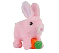 Walking Bunny Toys - 17 cm / 6,69 pulgadas Robot de peluche educativo interactivo Conejo de compañía | temblorosa, conejo robot, niños niñas cumpleaños vacaciones Navidad Año Nuevo regalo de