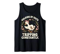 Walking by Faith Tripping Constantly Camiseta sin Mangas