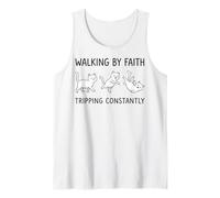 Walking by Faith Tripping Constantly Camiseta sin Mangas
