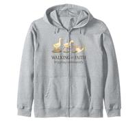 Walking by Faith Tripping Constantly Funny Christian Duck Sudadera con Capucha