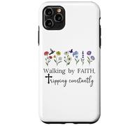 Walking by Faith Tripping Constantly Jesus Cross Christian Carcasa para iPhone 11 Pro MAX